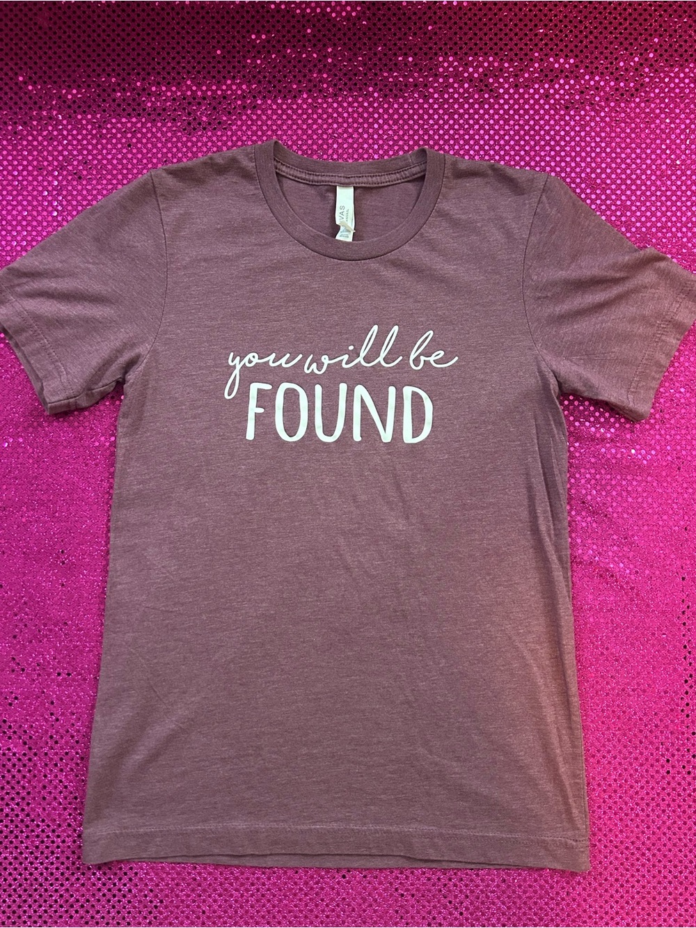 new without tags mauve "you will be found" dear evan hansen tshirt